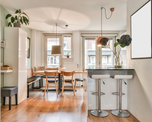 The cozy living room of a modern apartment